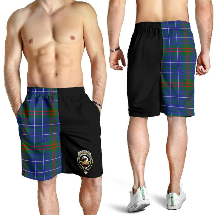 Scottish Edmonstone Clan Crest Tartan Half of Me Men's Shorts