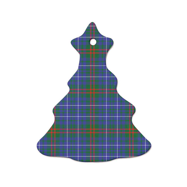 Scottish Edmonstone Clan Tartan Ceramic Ornament  Tree Shape Tartan Plaid