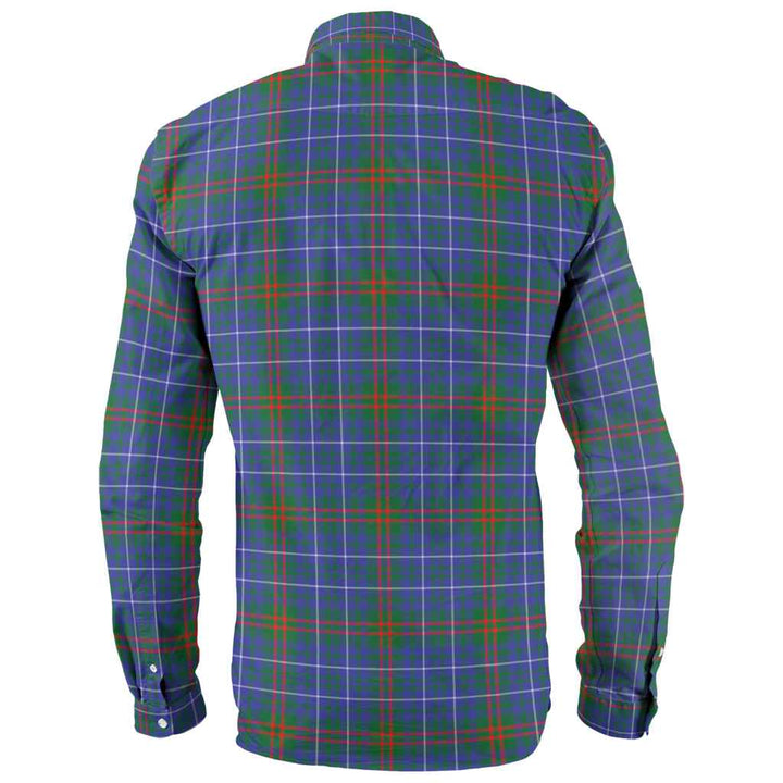 Scottish Edmonstone Clan Tartan Long Sleeve Shirt Back Side Tartan Plaid