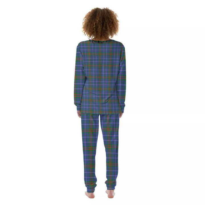 Scottish Edmonstone Clan Tartan Pajama Set Women Back Side Tartan Plaid