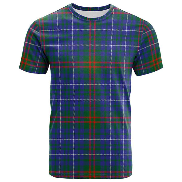 Scottish Edmonstone Clan Tartan T-Shirt Front Side Tartan Plaid