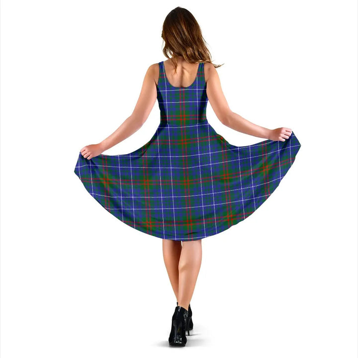 Scottish Edmonstone Clan Tartan Women Midi Dress