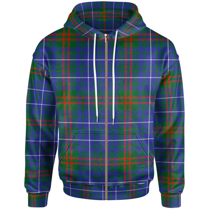 Scottish Edmonstone Clan Tartan Hoodie Zip Tartan Plaid