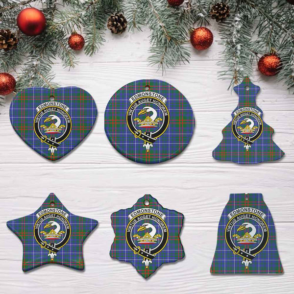 Scottish Edmonstone (of Duntreath) Clan Crest Tartan Ceramic Ornament All Tartan Plaid