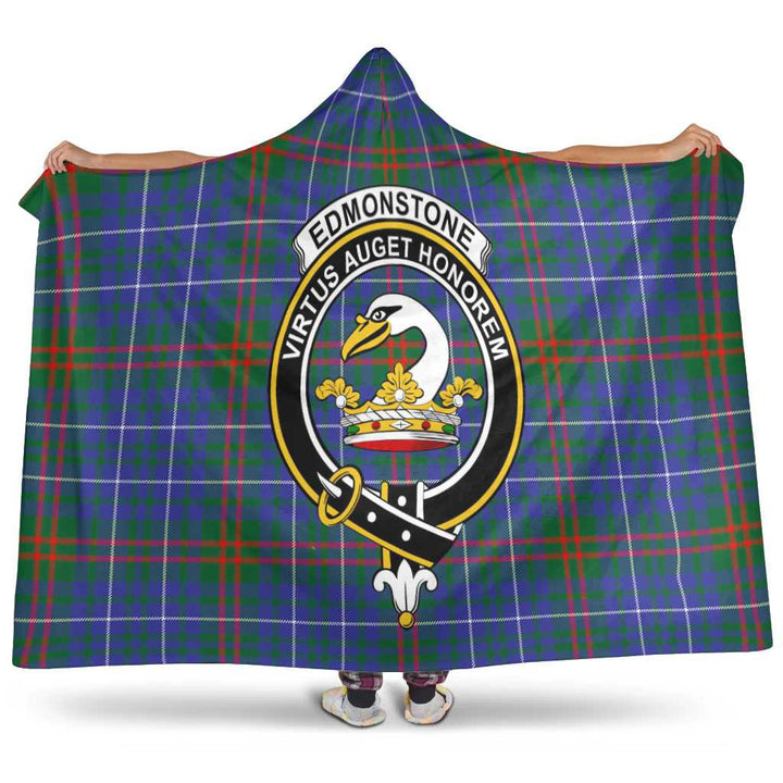 Scottish Edmonstone (of Duntreath) Clan Crest Tartan Hooded Blanket Tartan Plaid 1