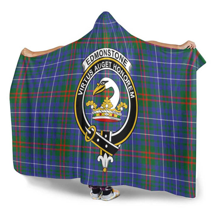 Scottish Edmonstone (of Duntreath) Clan Crest Tartan Hooded Blanket Tartan Plaid 3