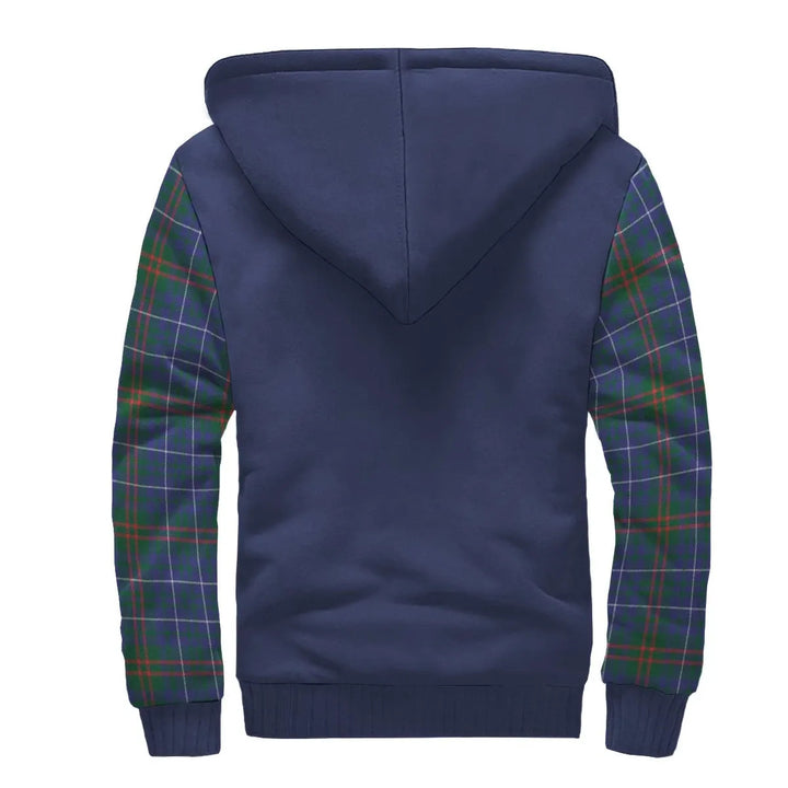 Scottish Edmonstone (of Duntreath) Clan Crest Tartan Plaid Sleeve Sherpa Hoodie