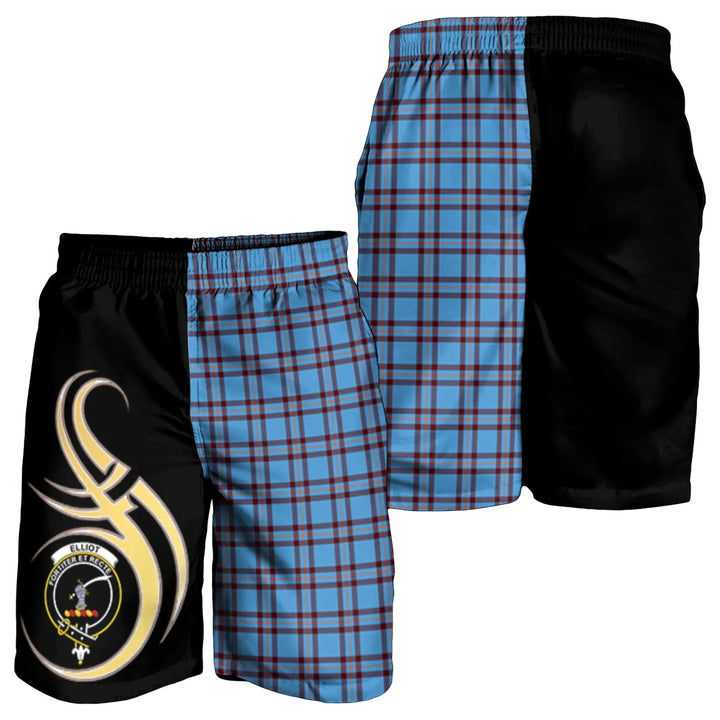 Scottish Elliot Ancient Clan Crest Tartan Believe in Me Men's Shorts