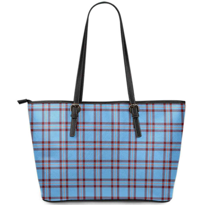 Scottish Elliot Ancient Clan Tartan Leather Tote Tartan Plaid