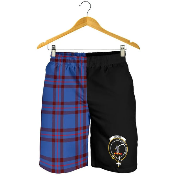 Scottish Elliot Clan Crest Tartan Half of Me Men's Shorts