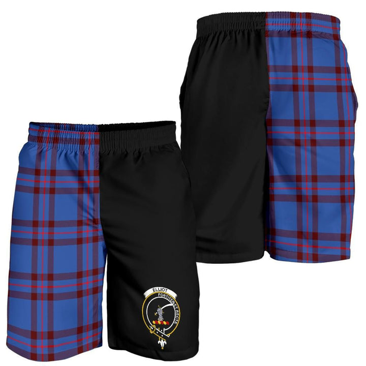 Scottish Elliot Clan Crest Tartan Half of Me Men's Shorts