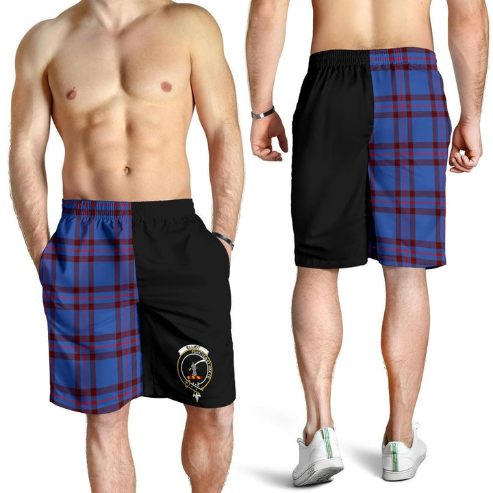 Scottish Elliot Clan Crest Tartan Half of Me Men's Shorts