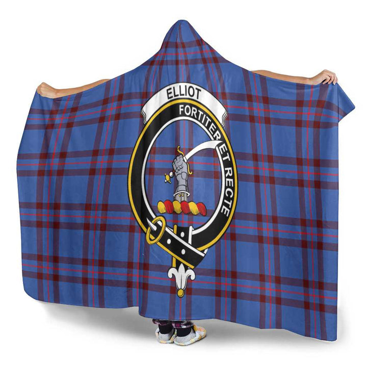 Scottish Elliot Clan Crest Tartan Hooded Blanket Tartan Plaid 3