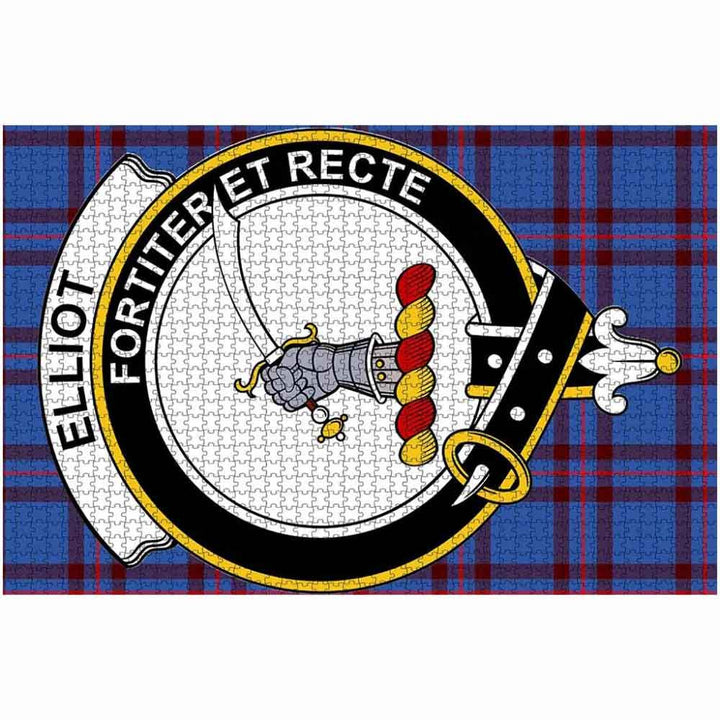 Scottish Elliot Clan Crest Tartan Jigsaw Puzzle 2
