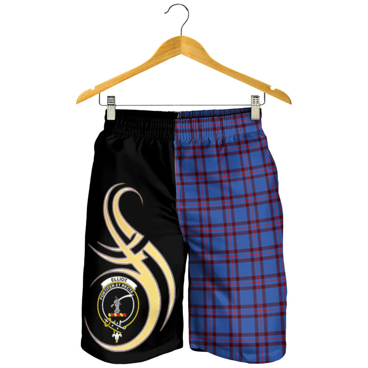 Scottish Elliot Modern Clan Crest Tartan Believe in Me Men's Shorts