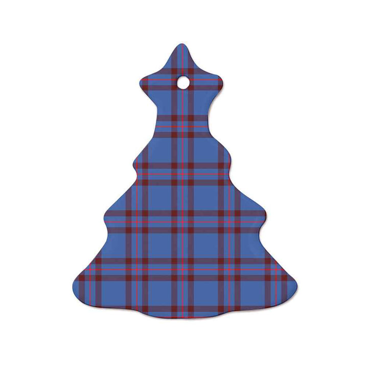 Scottish Elliot Modern Clan Tartan Ceramic Ornament  Tree Shape Tartan Plaid