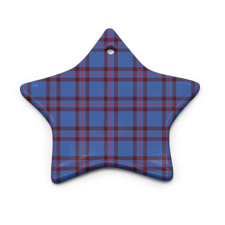 Scottish Elliot Modern Clan Tartan Ceramic Ornament Star Shape Tartan Plaid
