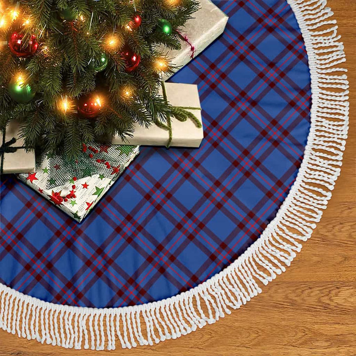 Scottish Elliot Modern Clan Tartan Christmas Tree Skirt Tassels 2 Tartan Plaid