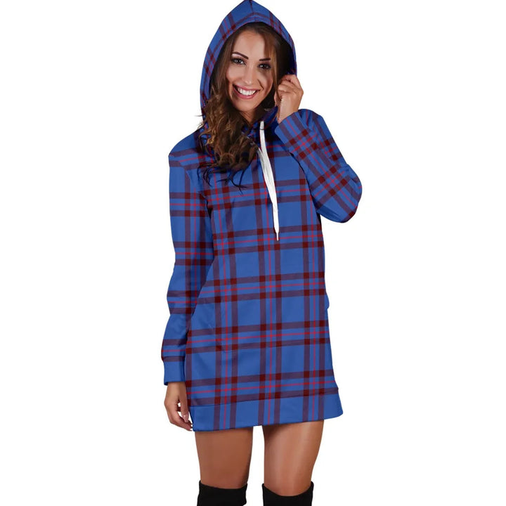Scottish Elliot Modern Clan Tartan Hoodie Dress
