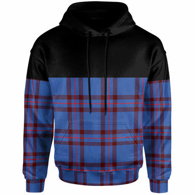 Scottish Elliot Modern Clan Tartan Hoodie - Horizontal Style Front Side Tartan Plaid