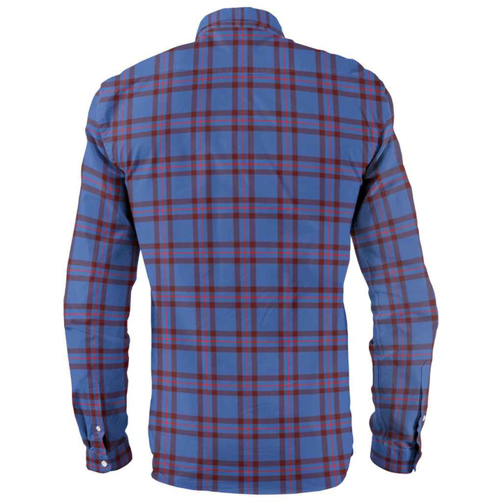 Scottish Elliot Modern Clan Tartan Long Sleeve Shirt Back Side Tartan Plaid