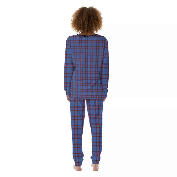 Scottish Elliot Modern Clan Tartan Pajama Set Women Back Side Tartan Plaid