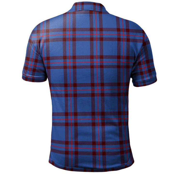 Scottish Elliot Modern Clan Tartan Polo Shirt Back Side Tartan Plaid