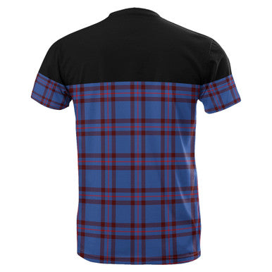 Scottish Elliot Modern Clan Tartan T-Shirt Horizontal Style Back Side Tartan Plaid