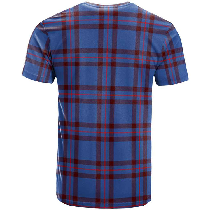 Scottish Elliot Modern Clan Tartan T-Shirt Back Side Tartan Plaid