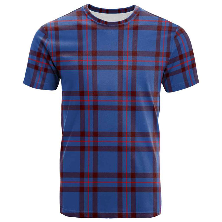 Scottish Elliot Modern Clan Tartan T-Shirt Front Side Tartan Plaid