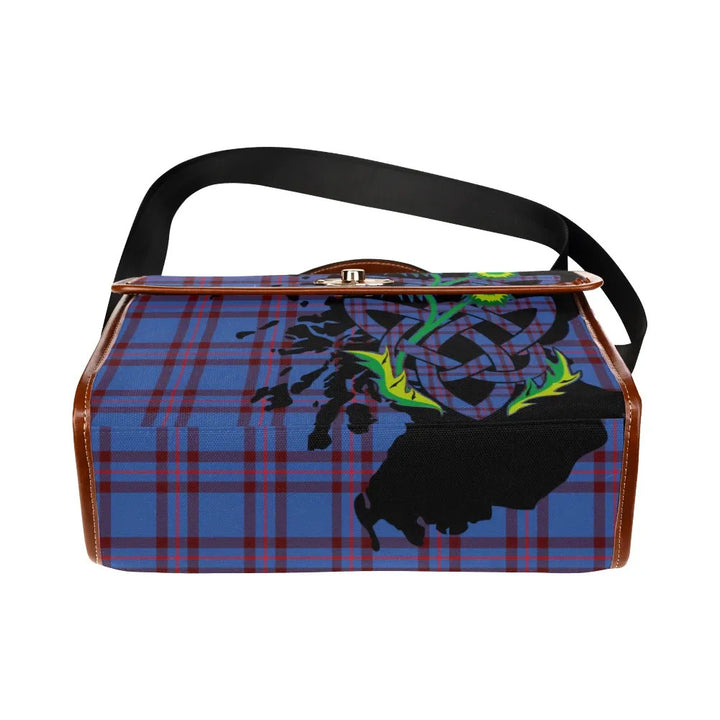 Scottish Elliot Modern Clan Tartan Waterproof Canvas Bag With Thistle Tartan Plaid 5