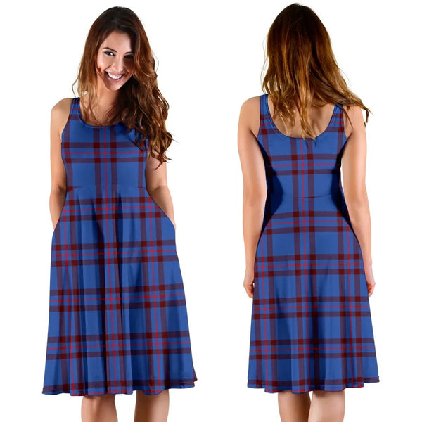 Scottish Elliot Modern Clan Tartan Women Midi Dress