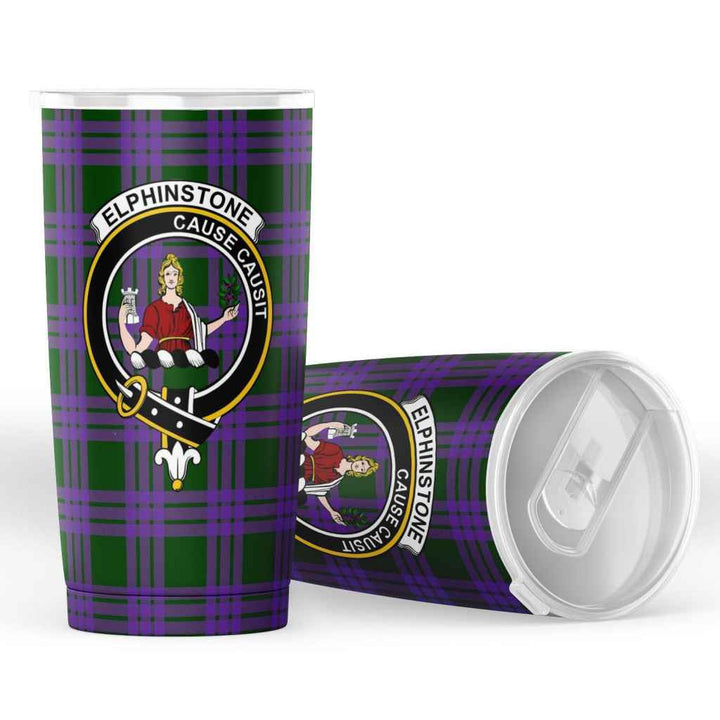 Scottish Elphinstone Clan Crest Tartan Insulated Tumbler Tartan Plaid 4