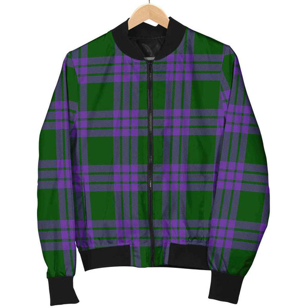 Scottish Elphinstone Clan Tartan Bomber Jacket Tartan Plaid 1