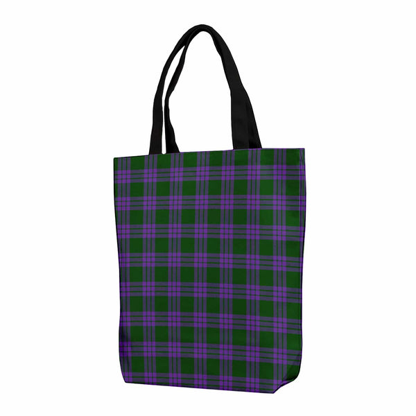 Scottish Elphinstone Clan Tartan Canvas Bag With Shoulder Strap Tartan Plaid 1