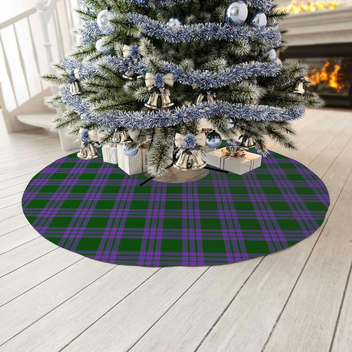 Scottish Elphinstone Clan Tartan Christmas Tree Skirt No Tassels 3 Tartan Plaid