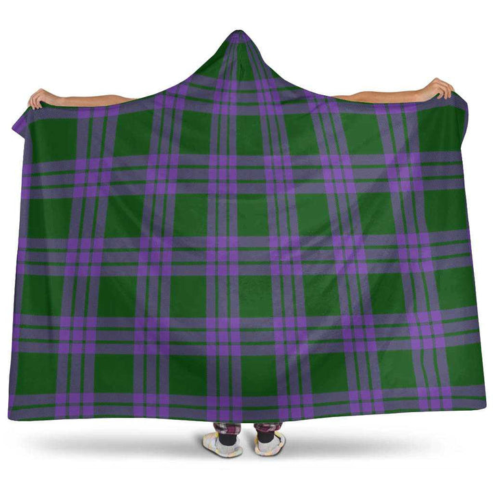 Scottish Elphinstone Clan Tartan Hooded Blanket Tartan Plaid 1
