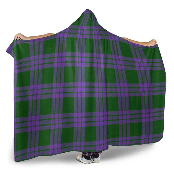 Scottish Elphinstone Clan Tartan Hooded Blanket Tartan Plaid 2