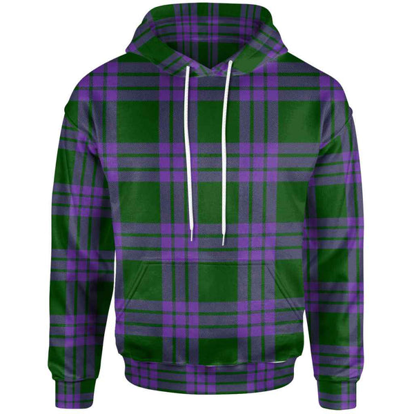 Scottish Elphinstone Clan Tartan Hoodie Front Side Tartan Plaid