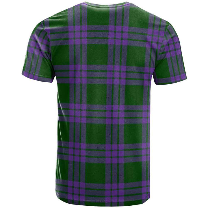 Scottish Elphinstone Clan Tartan T-Shirt Back Side Tartan Plaid