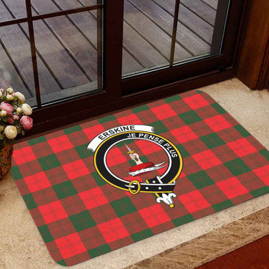 Scottish Erskine Clan Crest Tartan Door Mat Tartan Plaid 1