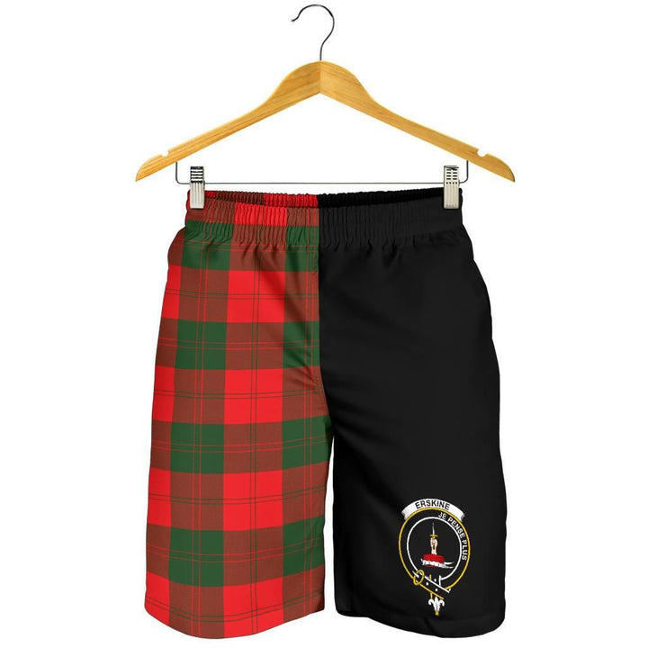 Scottish Erskine Clan Crest Tartan Half of Me Men's Shorts