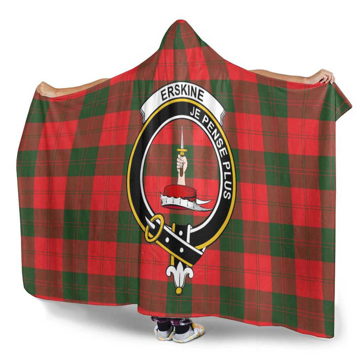 Scottish Erskine Clan Crest Tartan Hooded Blanket Tartan Plaid 3