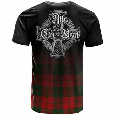 Scottish Erskine Clan Crest Tartan T-Shirt - Alba Gu Brath Family Crest Celtic Inspired Back Side Tartan Plaid