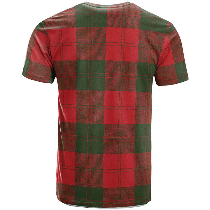 Scottish Erskine Clan Crest Tartan T-Shirt Back Side Tartan Plaid