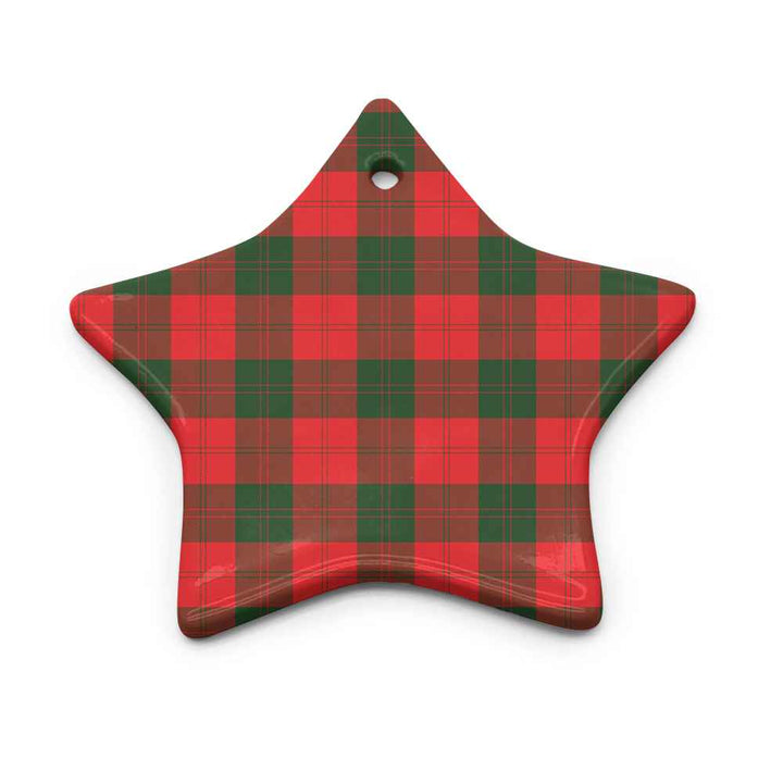 Scottish Erskine Modern Clan Tartan Ceramic Ornament Star Shape Tartan Plaid