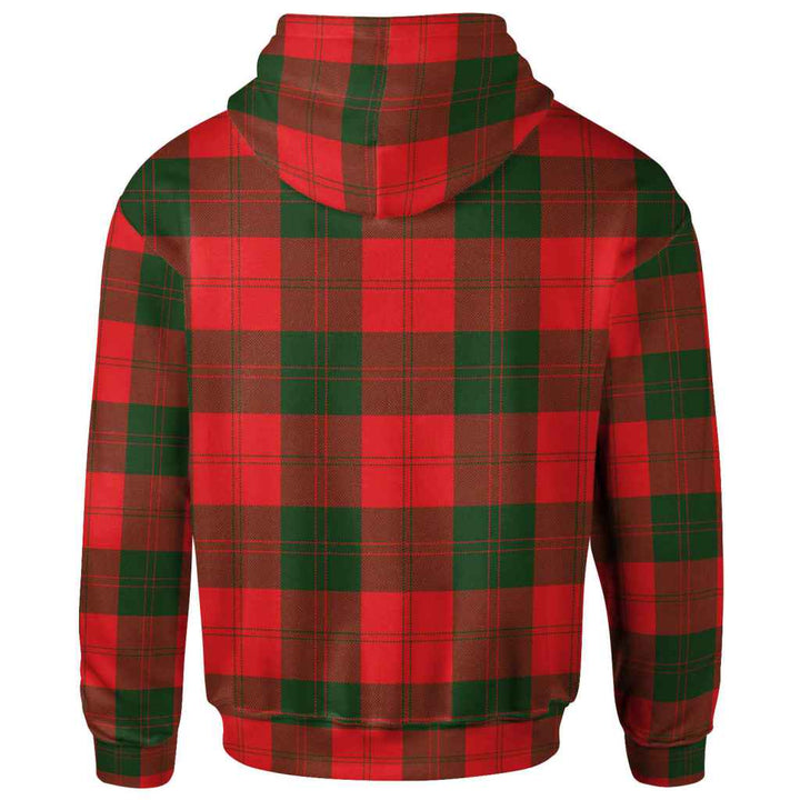 Scottish Erskine Modern Clan Tartan Hoodie Back Side Tartan Plaid