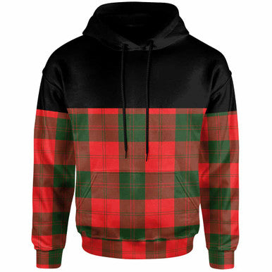 Scottish Erskine Modern Clan Tartan Hoodie - Horizontal Style Front Side Tartan Plaid