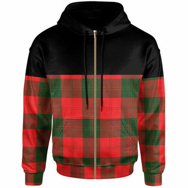 Scottish Erskine Modern Clan Tartan Hoodie - Horizontal Style Zip Tartan Plaid