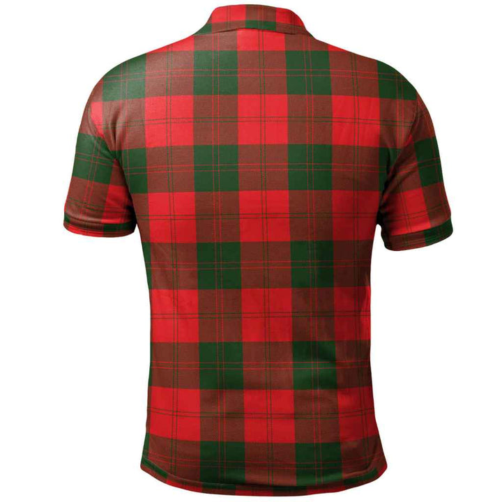 Scottish Erskine Modern Clan Tartan Polo Shirt Back Side Tartan Plaid